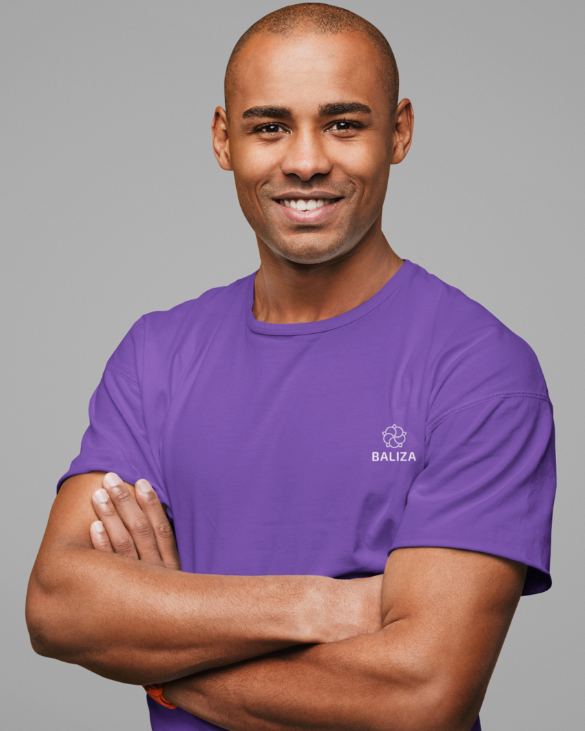 Super soft 100% Cotton T-Shirt : Purple