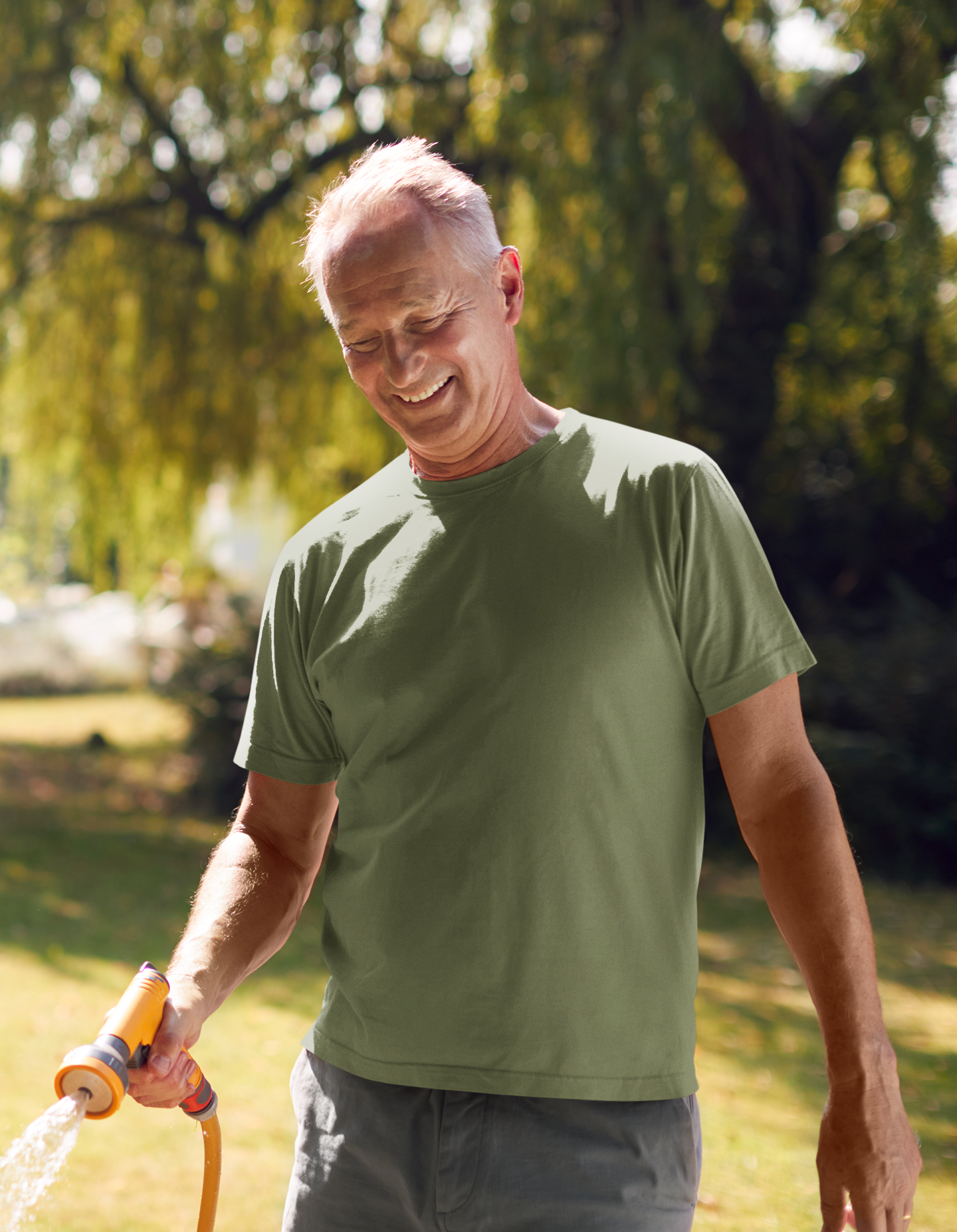 Comfortable Pure Cotton T-Shirt : Olive