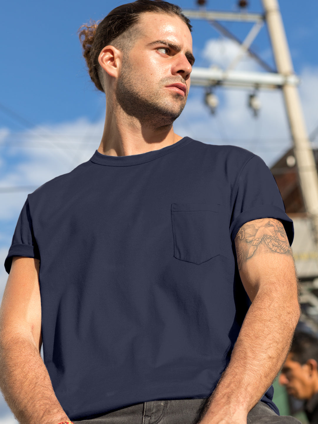 Premium Plain T-shirt : Navy Blue